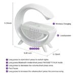 G-Shape LED Wireless Charging Speaker Lamp | 4 in 1 Lamp with Bluetooth Speaker | G-Shape Atmosphere Lamp | G Shape Lamp | G Lamp | G Shape Wireless Charger With Lamp