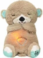 Breathing Teddy Bear Plush Sound Machine Baby Gift with Music, Lights & Breathing Motion