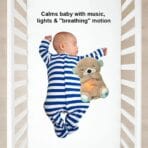 Breathing Teddy Bear Plush Sound Machine Baby Gift with Music, Lights & Breathing Motion