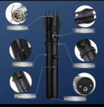 Windproof Metal Lighter with 360ยฐ Flexible Neck for BBQ, Camping, and Welding