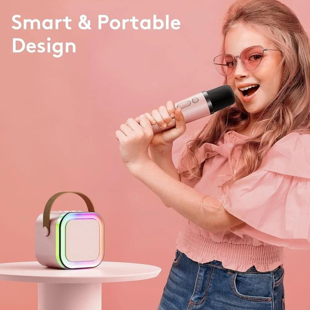 Pink (Base) Kids Karaoke Wireless Microphone Speaker at ₹ 599_piece