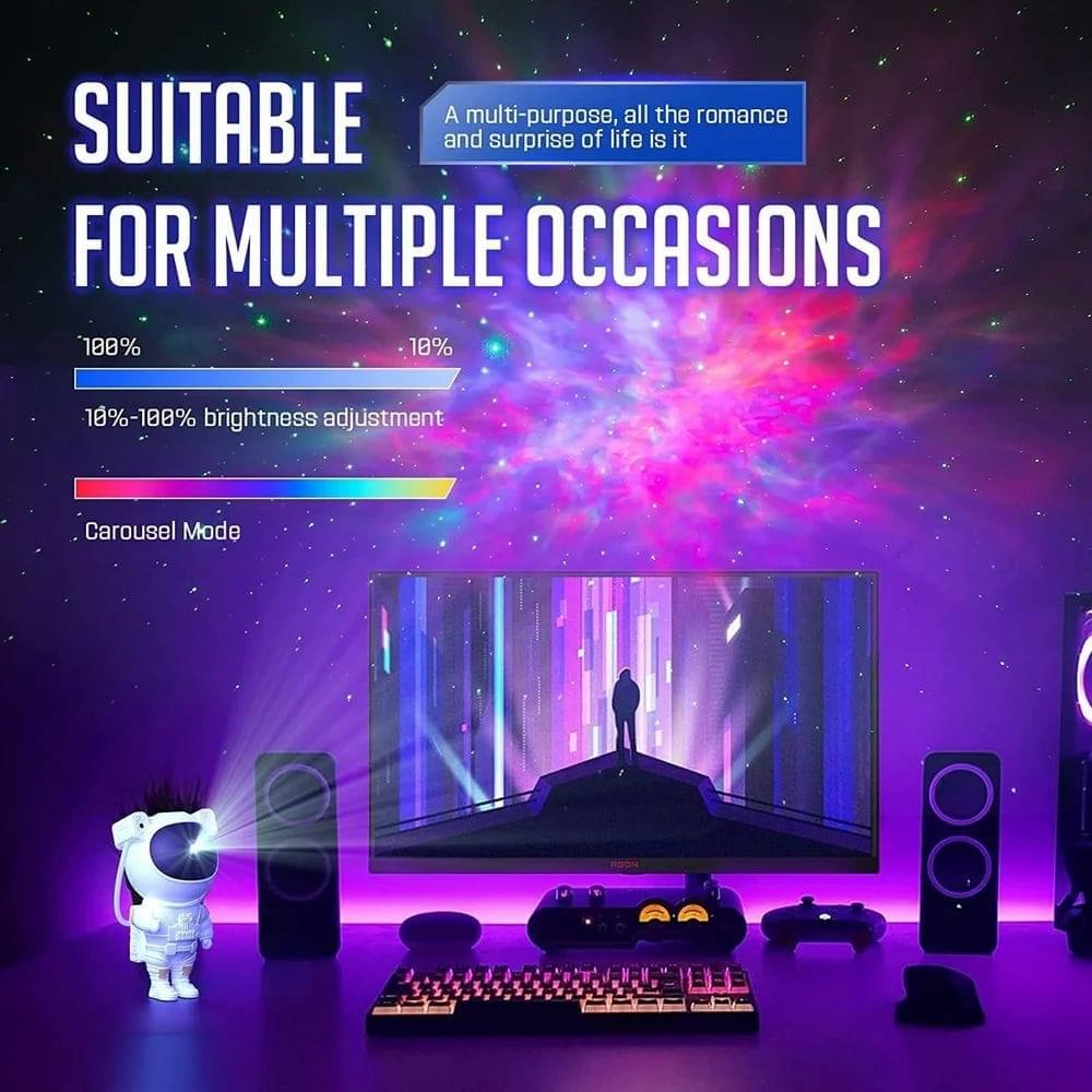 Astronaut Galaxy Projector | Astronaut Nebula Projector Light | Starry Night Light Projector | Galaxy Projector with Remote Control 360° Adjustable & Timer