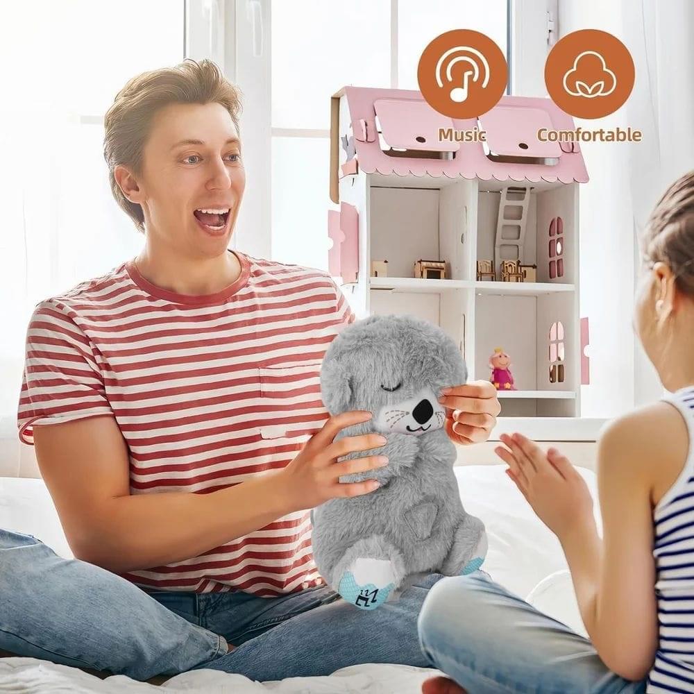 Breathing Teddy Bear Plush Sound Machine Baby Gift with Music, Lights & Breathing Motion