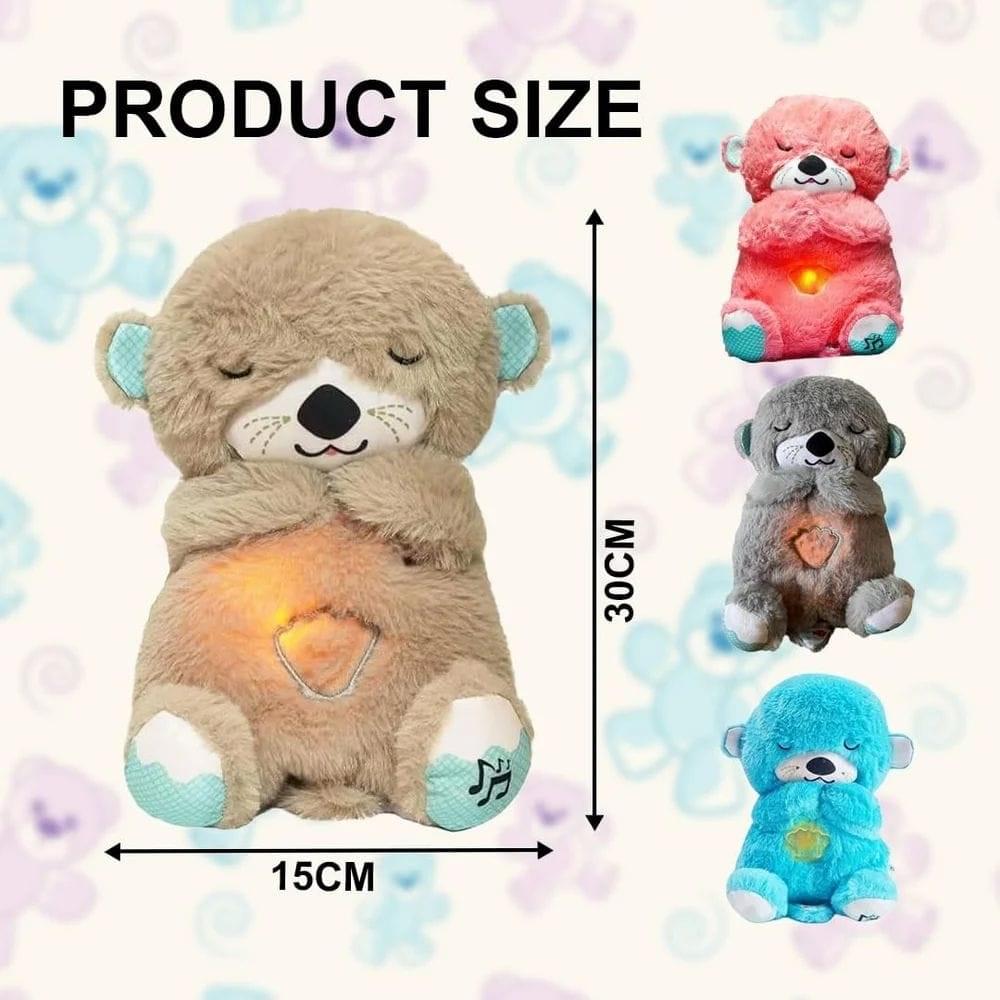 Breathing Teddy Bear Plush Sound Machine Baby Gift with Music, Lights & Breathing Motion
