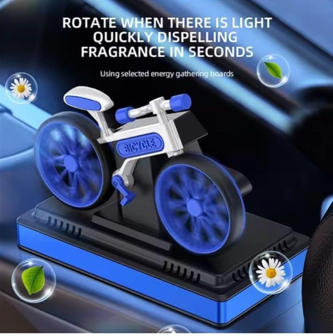 Solar-Powered Car Perfume – Rotating Bicycle Design!