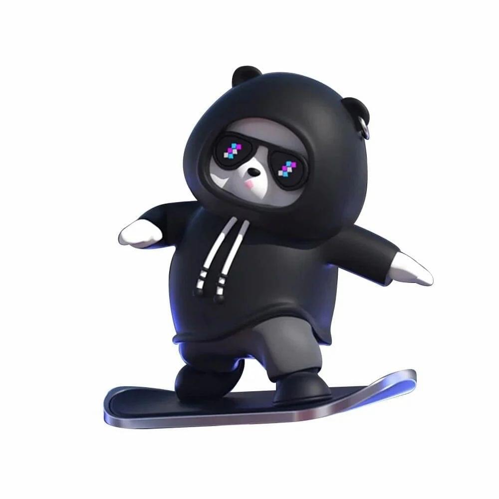 Funny Skateboarding Bear Car Ornament – Cool Dashboard Decor for Cars & Trucks 🚗🐻
